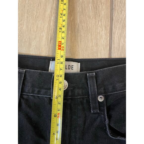 AGOLDE Cherie Jeans Women 24 Black Distressed High Rise Straight Leg USA - Picture 6 of 14